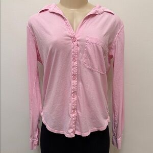 Bobi Shirt Pink Button Down Size Large